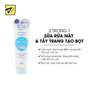 Sữa rửa mặt kết hợp tẩy trang dưỡng ẩm dạng bọt bổ sung ceramide Softymo 190g