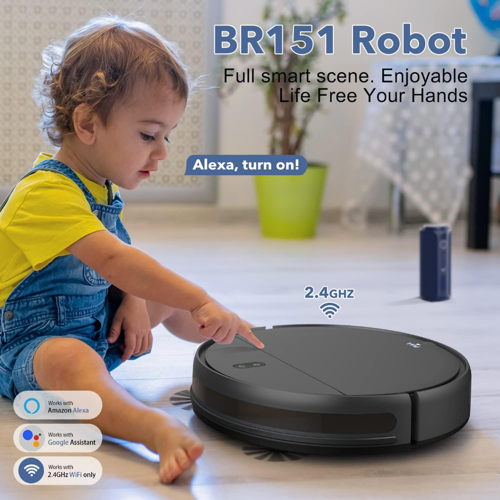 Robot hút bụi lau nhà tự động ONSON kết nối WIFI điều khiển bằng giọng nói