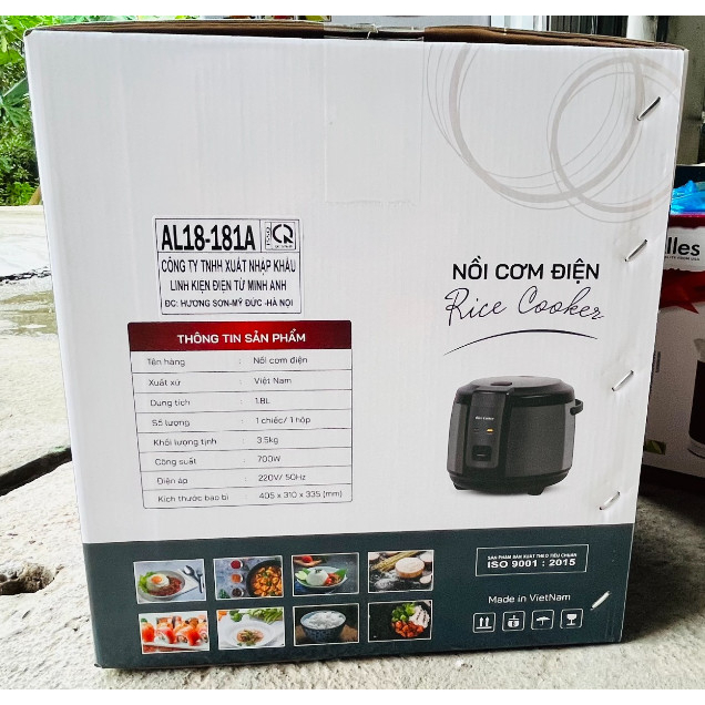 Nồi cơm điện cao cấp chính hãng Alles AL18-181A dung tích 1L8 lòng siêu dày cơm siêu ngon cao cấp