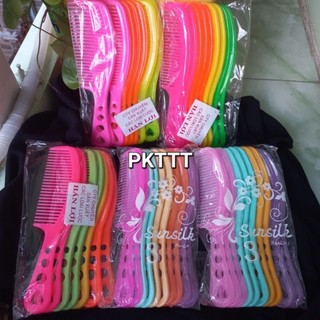 Combo 2 cây lược chải tóc có cán màu tươi
