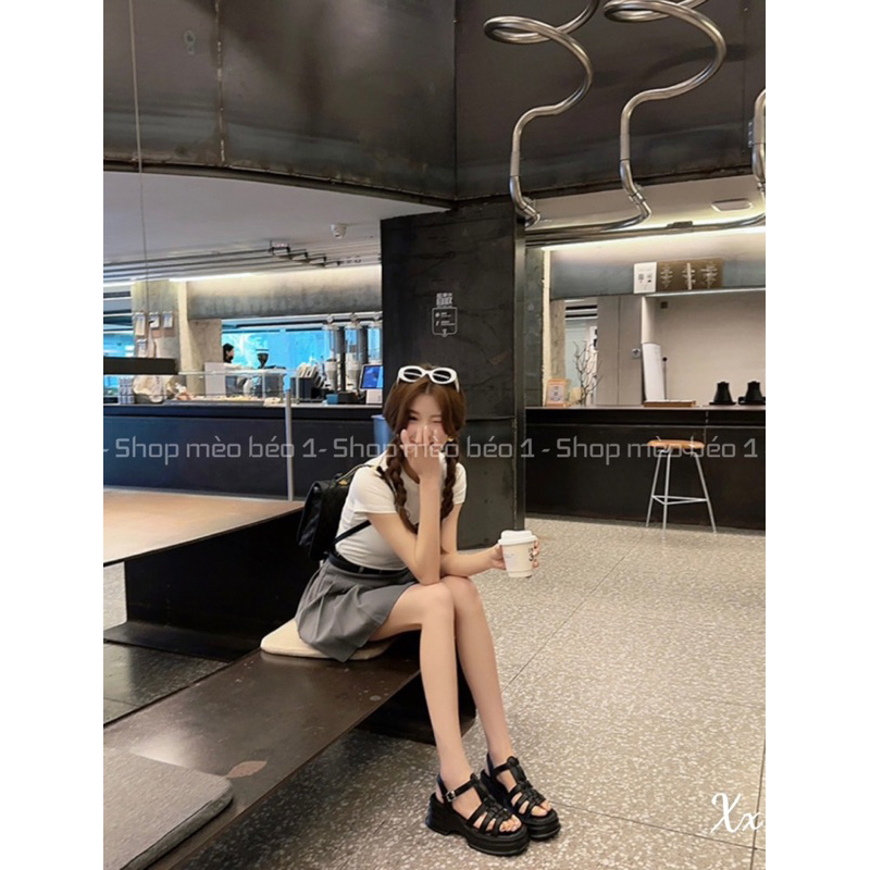 Sandal chiến binh đan ngang đế cao fullbox hàng quảng châu cao cấp