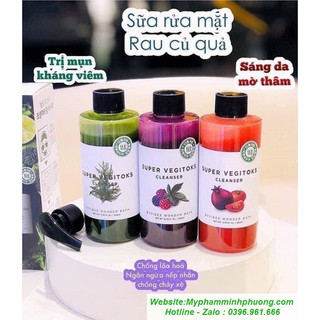 Sữa rửa mặt thải độc rau củ Super Vegitoks