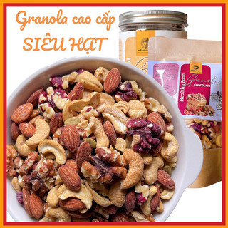 Ngũ cốc giảm cân, granola siêu hạt không yến mạch nướng mật ong rừng giòn rụm 100% không đường, m&m Harvest 500g
