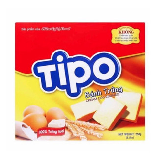 Bánh trứng nướng Tipo của Hữu Nghị. Hộp giấy 250gr