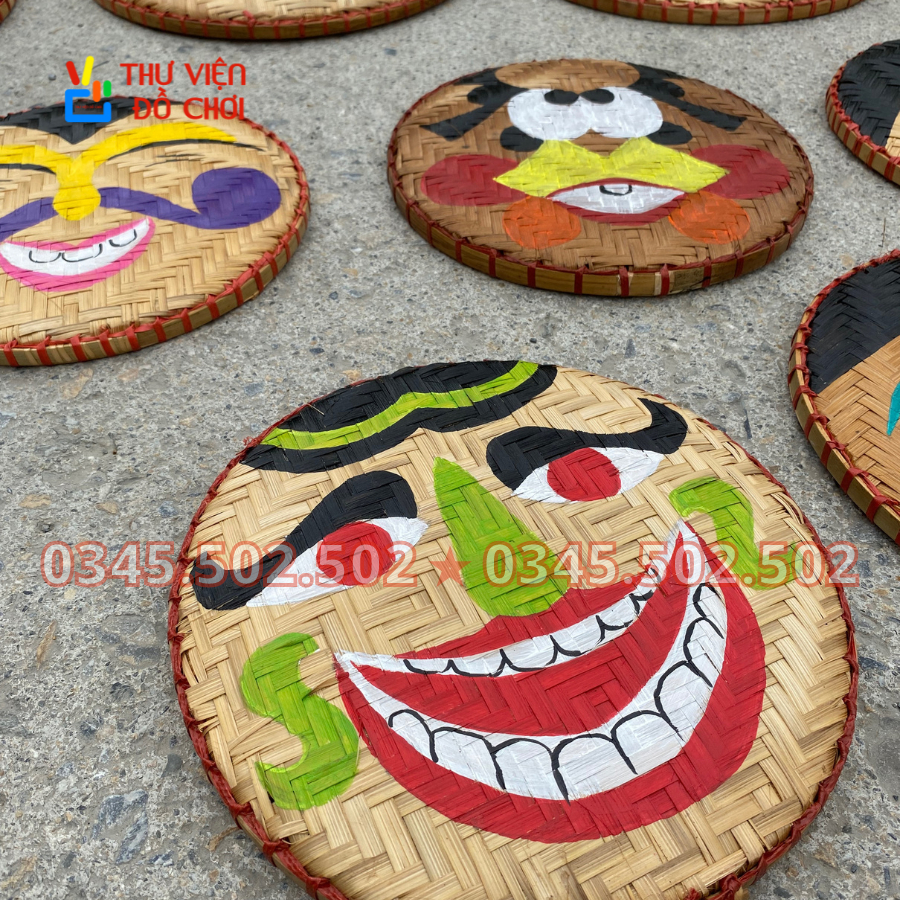 Mẹt Vẽ-mẹt tre trang trí - Mẹt tre dân gian kích thước 25cm - 30cm - 35cm - Thư Viện Đồ Chơi