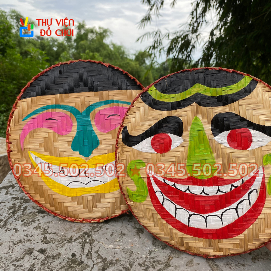 Mẹt Vẽ-mẹt tre trang trí - Mẹt tre dân gian kích thước 25cm - 30cm - 35cm - Thư Viện Đồ Chơi