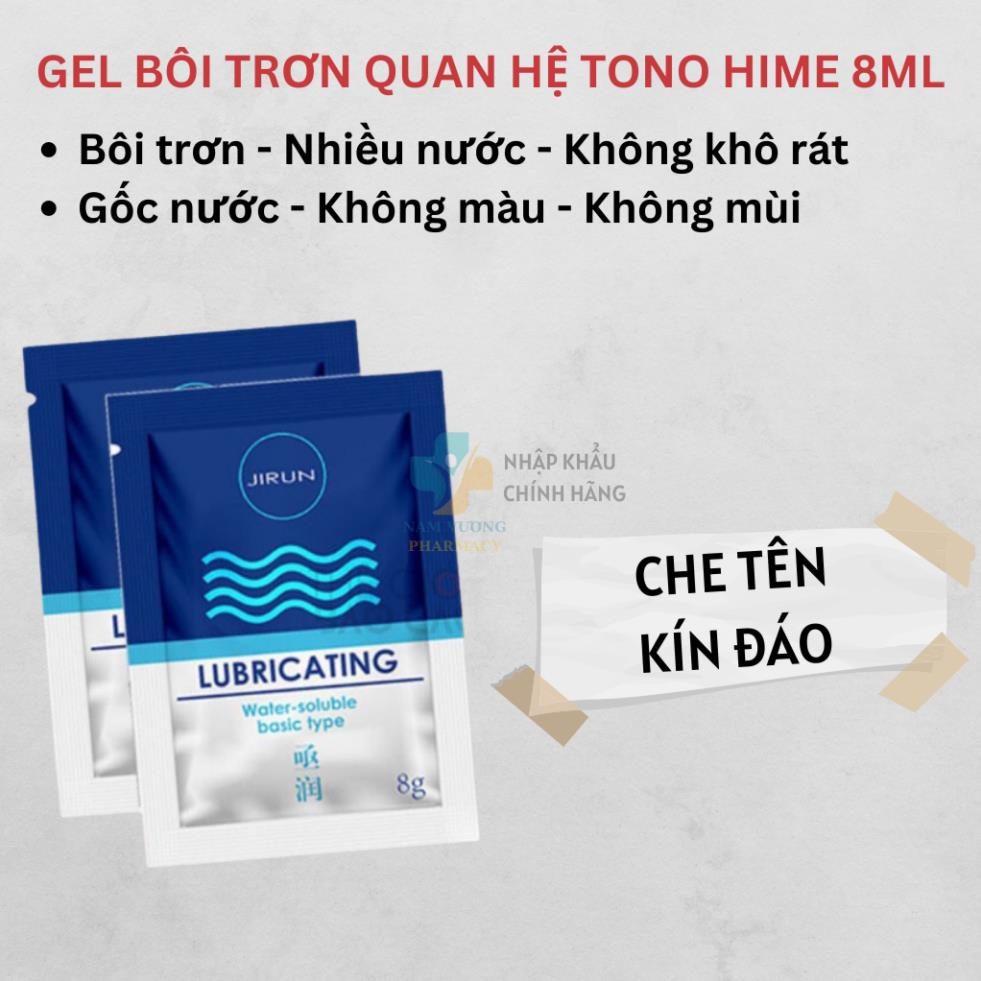 Gel bôi trơn Jirun LUBRICATING Gốc Nước dạng gói OLOL tăng khoái cảm 8g tiện dụng HA XMARVEL