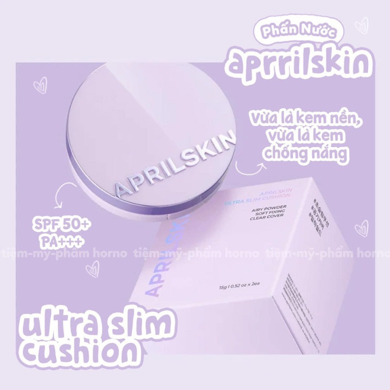 [CHÍNH HÃNG] (Kèm lõi refill) Phấn Nước April Skin Siêu Mỏng Nhẹ Ultra Slim