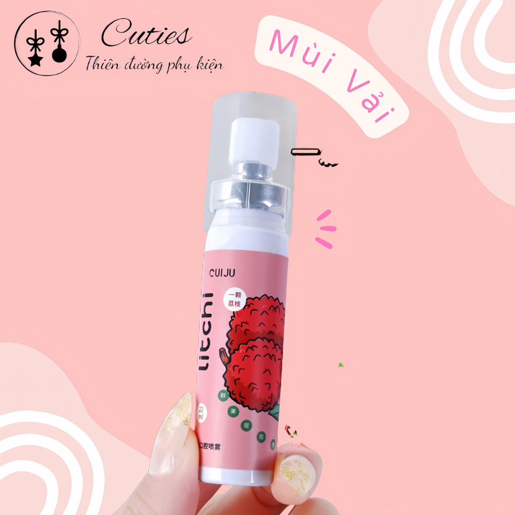 Xịt Thơm Miệng CUIJU Hoa Quả, Hương Trái Cây Thơm Mát Dài Lâu