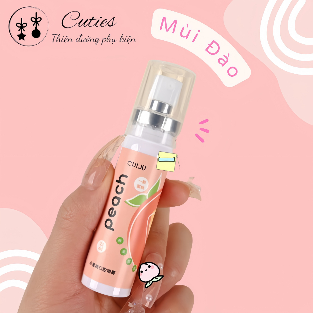 Xịt Thơm Miệng CUIJU Hoa Quả, Hương Trái Cây Thơm Mát Dài Lâu