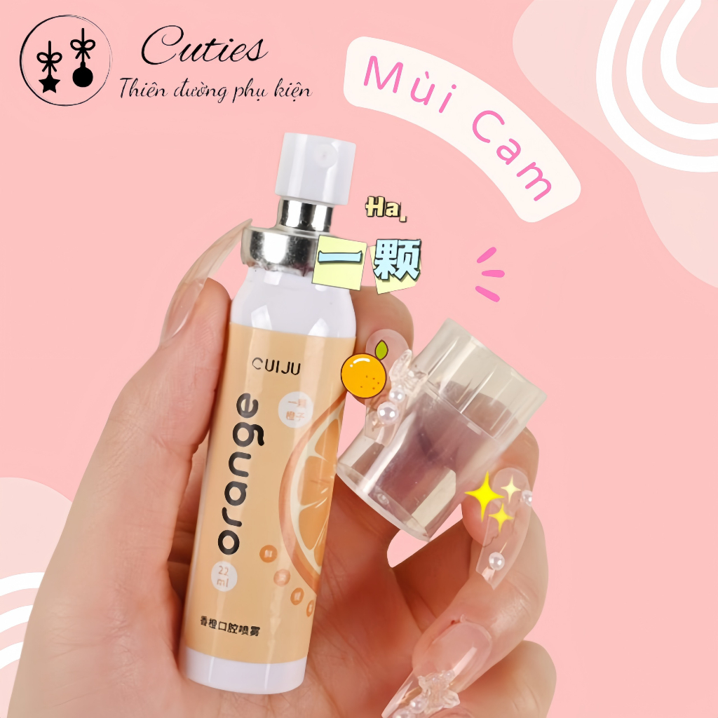 Xịt Thơm Miệng CUIJU Hoa Quả, Hương Trái Cây Thơm Mát Dài Lâu