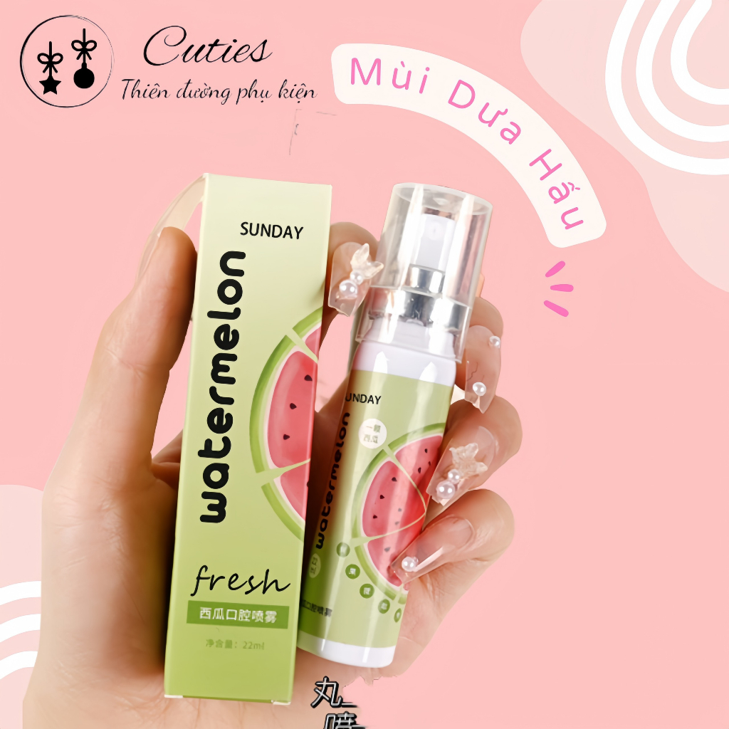 Xịt Thơm Miệng CUIJU Hoa Quả, Hương Trái Cây Thơm Mát Dài Lâu