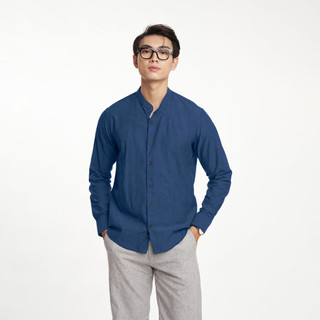 N&M Áo sơ mi Nam tay dài chất liệu cotton linen 1908087