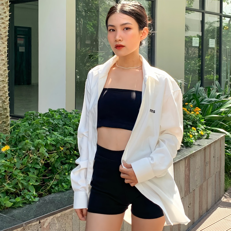 Áo Sơ Mi Tay Dài MNS Premium Oxford Shirt Thêu Logo