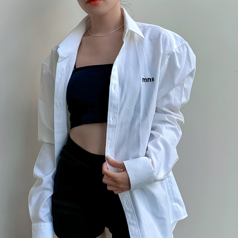 Áo Sơ Mi Tay Dài MNS Premium Oxford Shirt Thêu Logo