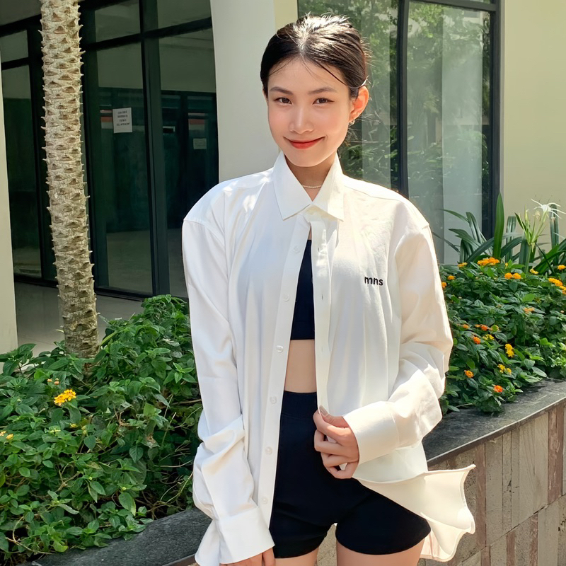 Áo Sơ Mi Tay Dài MNS Premium Oxford Shirt Thêu Logo