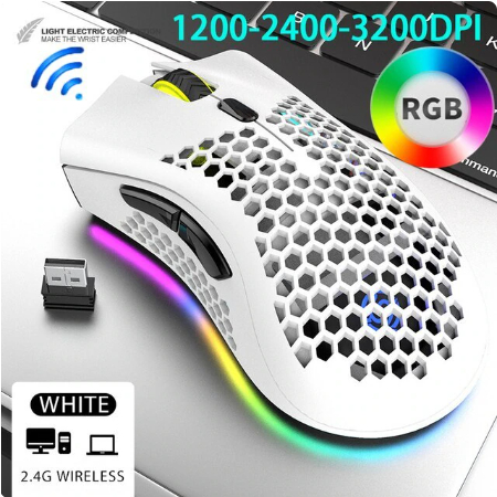 Chuột Không Dây Pin sạc BM600 Gaming LED RGB