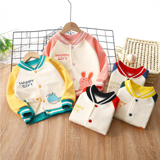 Áo khoác nỉ lót lông cho bé trai bé gái – áo khoác bóng chày Hàn Quốc, giữ ấm mùa đông, hàng Quảng Châu | BONGBINSTORE