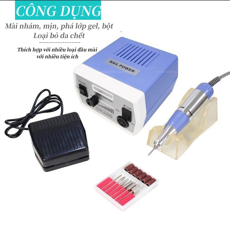 Máy Mài Cắm Điện DR-288 Chính Hãng - Máy Bào Móng Kèm Bàn Đạp Chân Chuyên Dụng Nail