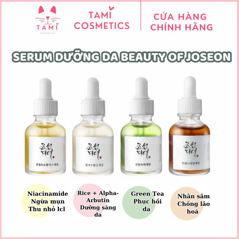 Tinh Chất Dưỡng Da Beauty Of Joseon Revive Serum/ Glow Serum/ Glow Deep Serum/ Calming Serum 30ml