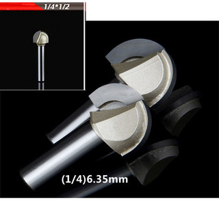 Mũi phay gỗ chạm tròn-cán 6.35mm (1/4 *1/2)(phukien303 xả hàng)