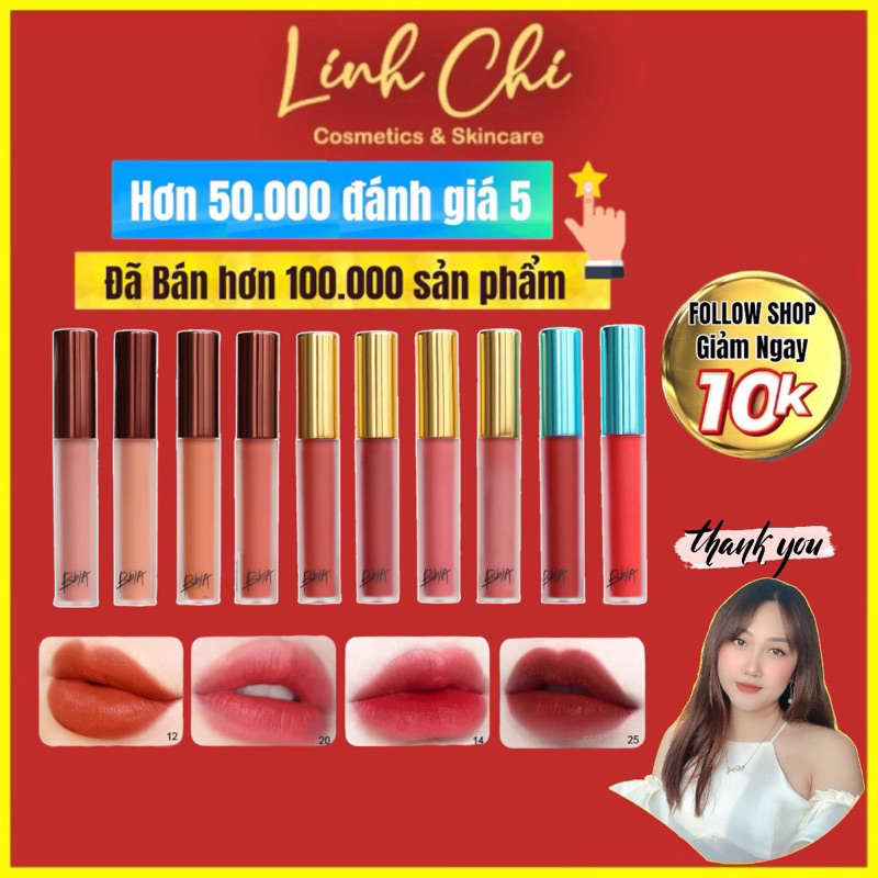 Son Kem Lì Bbia 25 Last Velvet Lip Tint Asia Edition| BBIA 25 38 | Son Bibia Last Velet Lip Tint