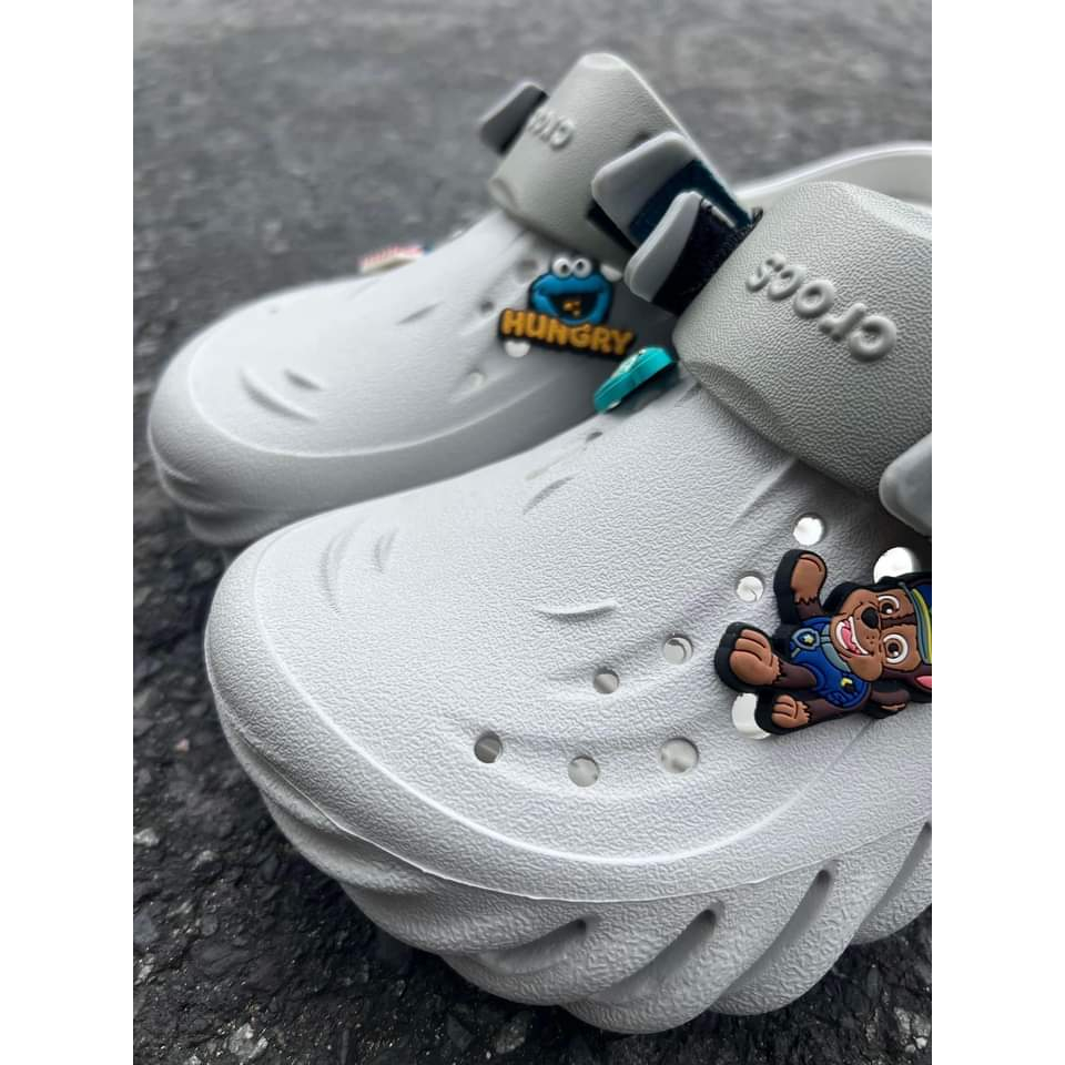 Dép Crocss   Dép Crocs  phong cách Giày Echo Phối Ngẫu Nhiên, Quai, Jibitz - K.Crocs