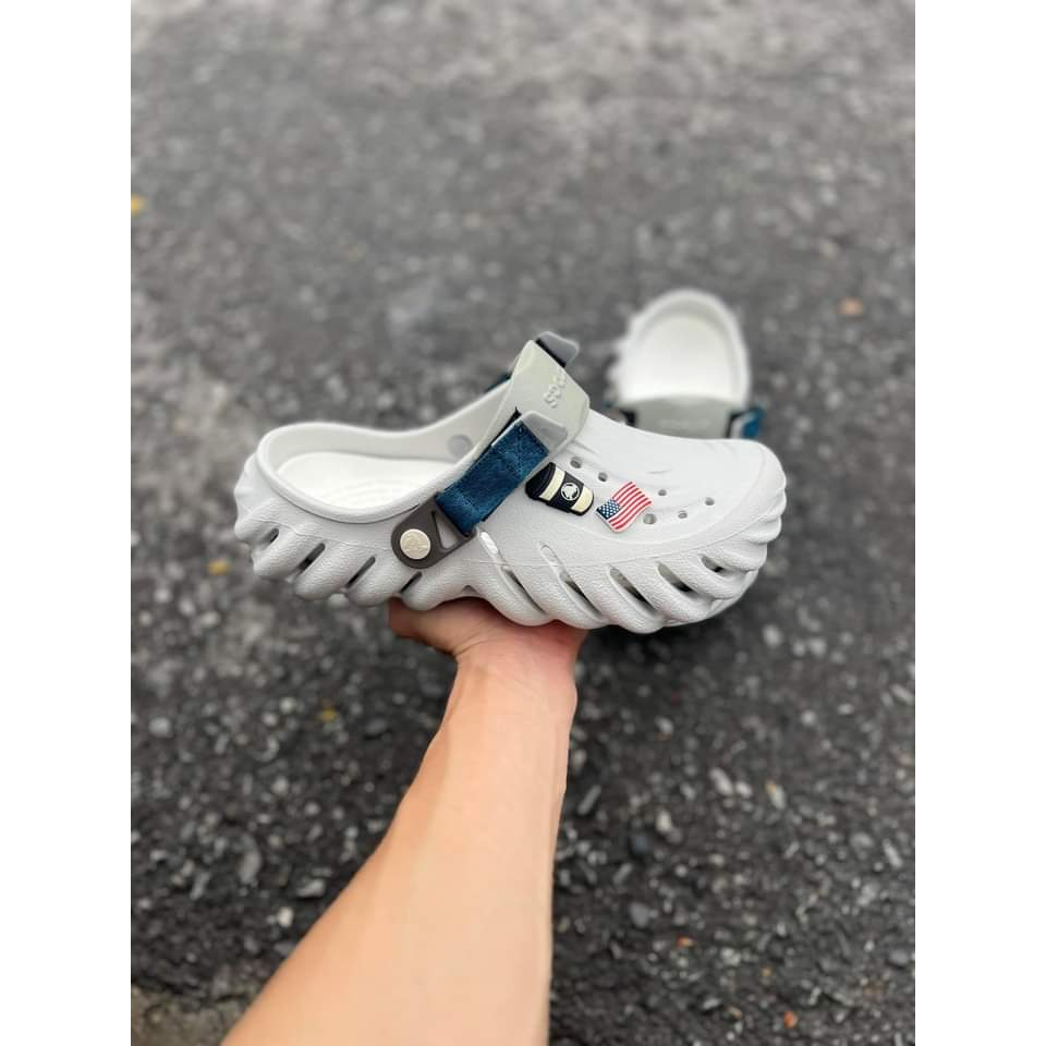 Dép Crocss   Dép Crocs  phong cách Giày Echo Phối Ngẫu Nhiên, Quai, Jibitz - K.Crocs