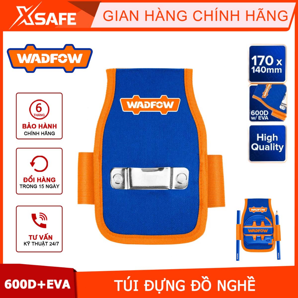Túi đựng đồ nghề đeo hông WADFOW WTG2101 170*140mm túi đựng máy khoan chất liệu vải Polyester và EVA siêu bền