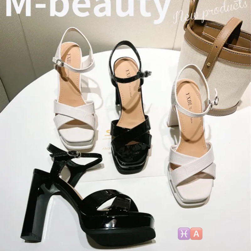 Sandal đế đúp   da thật cao cấp gót 10cm mẫu mới 2023