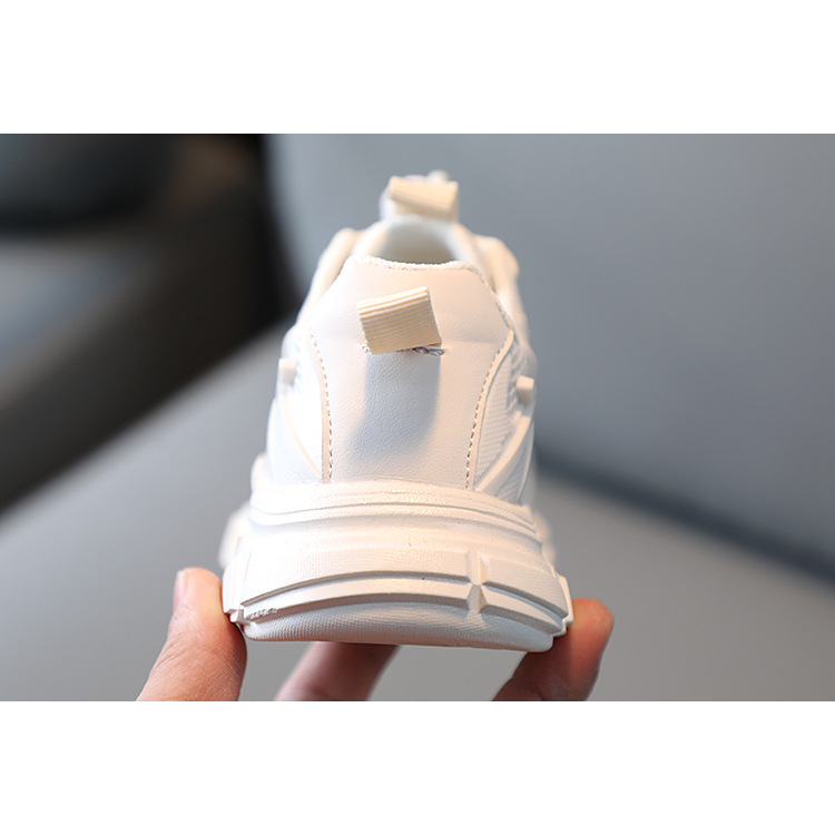 Giày Thể Thao Hai Màu Trắng-Đen Cho Bé Trai/Gái Siêu Nhẹ, Đế Chống Trơn, Dễ Phối Đồ-Thoáng khí