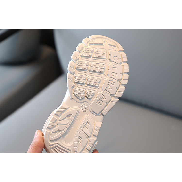 Giày Thể Thao Hai Màu Trắng-Đen Cho Bé Trai/Gái Siêu Nhẹ, Đế Chống Trơn, Dễ Phối Đồ-Thoáng khí