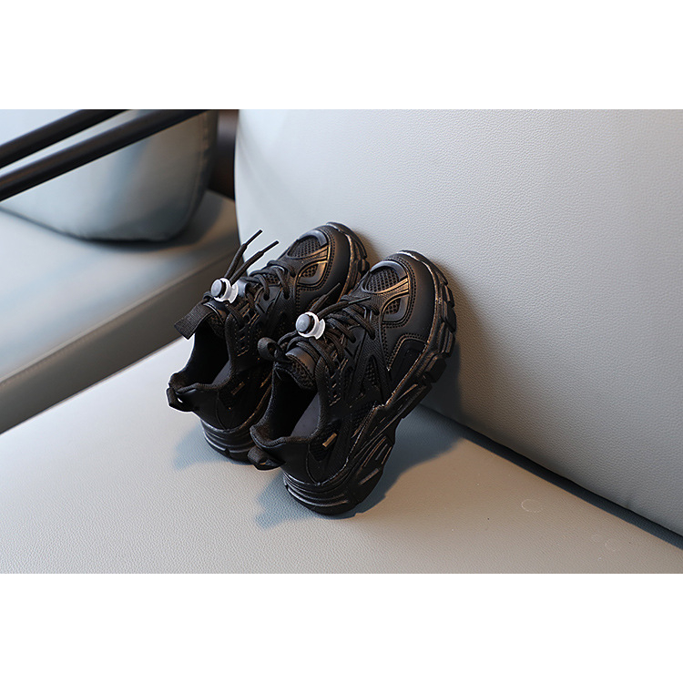 Giày Thể Thao Hai Màu Trắng-Đen Cho Bé Trai/Gái Siêu Nhẹ, Đế Chống Trơn, Dễ Phối Đồ-Thoáng khí