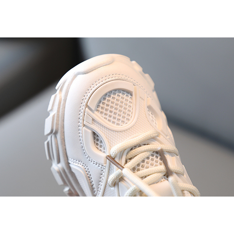 Giày Thể Thao Hai Màu Trắng-Đen Cho Bé Trai/Gái Siêu Nhẹ, Đế Chống Trơn, Dễ Phối Đồ-Thoáng khí