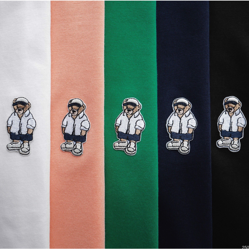 Áo thun nam ICDN Bear Embroidery chất Cotton thoáng mát co giãn linh hoạt - ATID0250