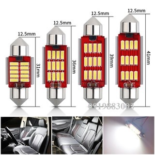 1 bóng led trần ô tô 12smd 4014 ánh sáng xanh băng, trắng