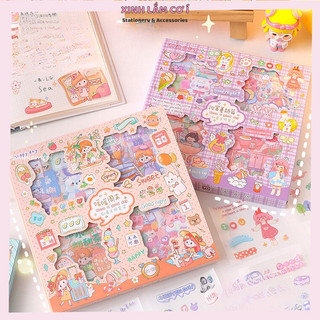Hộp Quà Tặng Sticker Nhãn Dán Trang Trí Đồ Dùng Sổ Lưu Niệm Dễ Thương [Xinh Lắm Cơ Í]