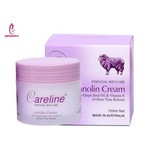 Kem dưỡng ẩm da cừu Careline Úc mầu tím