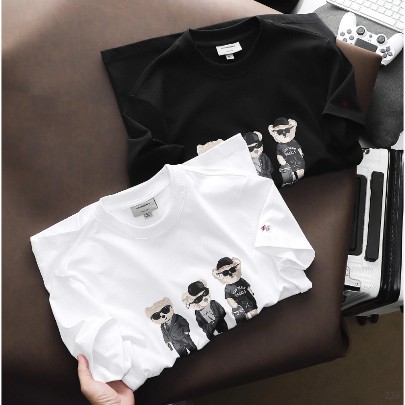 Áo thun nam ICDN Teddy Bear Team chất Cotton mát co giãn tối ưu - ATID0226