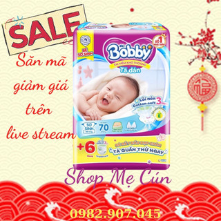 Tã dán sơ sinh bobby xs70+6, s54