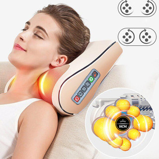 Gối massage cổ vai gáy, máy massage hồng ngoại 16 - 20 bi cao cấp hỗ trợ mát xa toàn thân hiệu quả - HCM