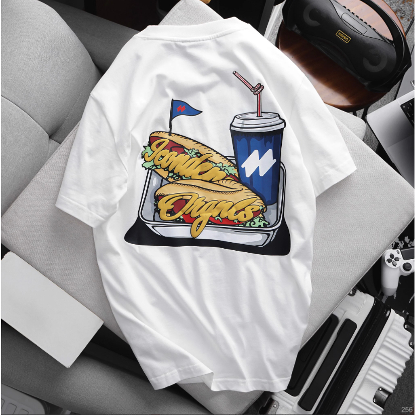 Áo thun nam ICDN Delicious Meal Bánh Mì chất Cotton mềm mịn co giãn tốt - ATID0256