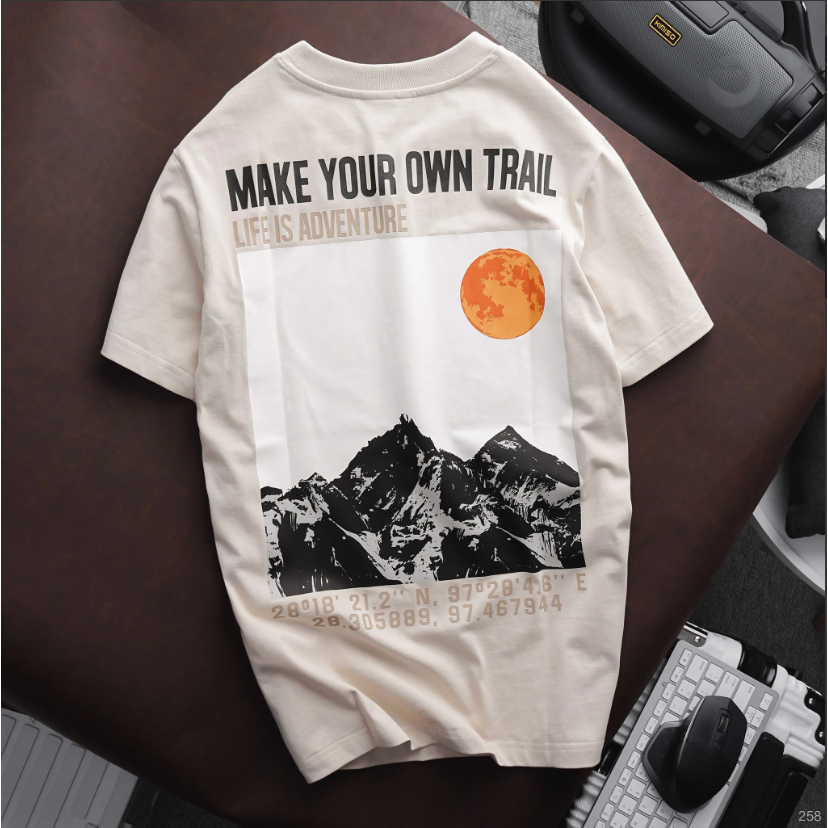 Áo thun nam ICONDENIM Make Your Trail chất Cotton mềm mại form regular - ATID0258