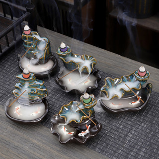 Thác Khói Nụ Trầm Hương Lư Xông Đốt Nhang Đồ Thờ Phong Thủy Phật Giáo Bằng Gốm Sứ - BẢO TRẦM LINH HƯƠNG