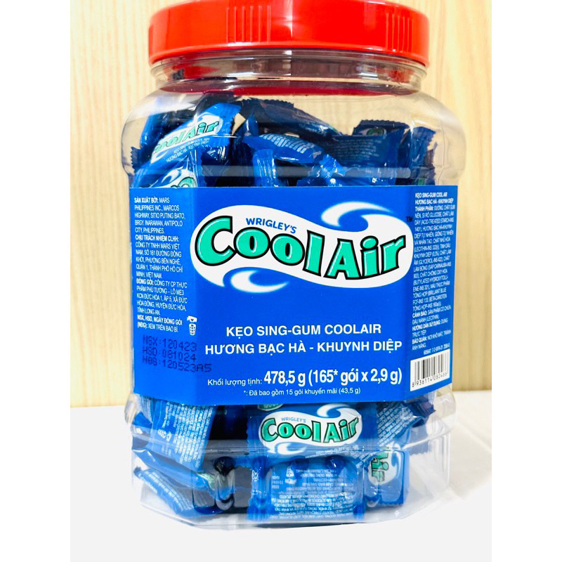 KẸO SINGUM COOLAIR VIÊN . HỘP 165 gói 2v🌷🌷💐🌹