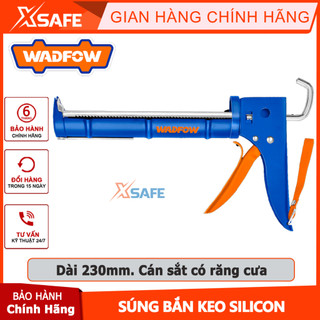 Súng bắn keo silicon 230mm wadfow wcg2309, cán sắt có răng cưa và chức năng cắt - chính hãng