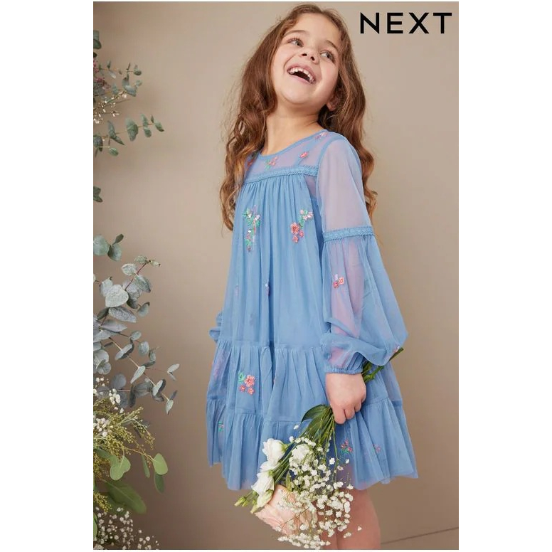 Đầm tiệc Nex.t thêu hoa cực xiiinh cho bé gái size 5Y, 6Y
