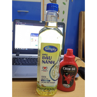 Combo dầu ăn simply 1l + tương ớt chinsu 250g