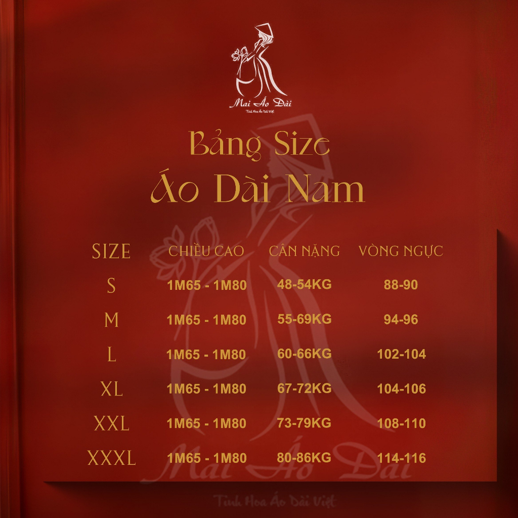 Áo dài nam cách tân nam bigsize thiết kế thêu đẹp cao cấp - Mai Áo Dài