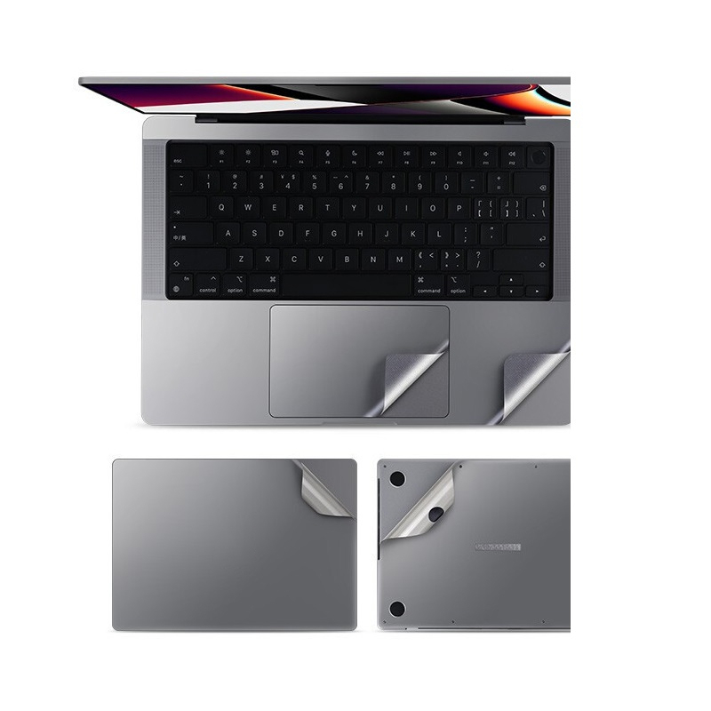 Bộ dán Mácbook 4 in 1 cao cấp, chống trầy xước dành cho máy 13 inch, 14 inch và 16 inch